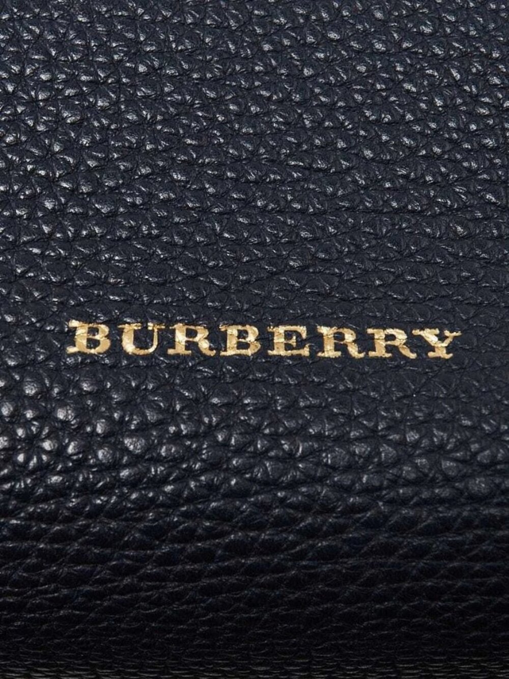 Burberry Blue Pebbled Leather House Check Medium Banner Tote Bag - Picture 8 of 12